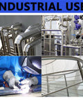 Industrial use of thick-walled 304 stainless steel tube in piping and railing applications.