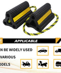 Beefy Heavy Duty Wheel Chocks For Trailers RVs Campers Trucks And Small Aircraft - Solid Rubber Block With 3 Reflective Strips