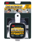 3M High Strength Large Hole Repair Kit with Fiber Reinforced Spackling Compound, repair plate, putty knife, sanding sponge, 12 oz, packaging