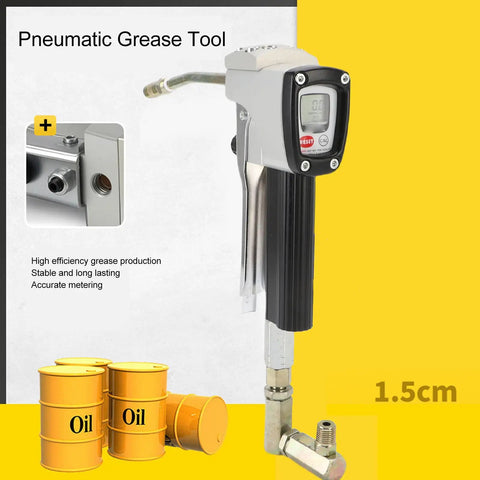 Portable Pneumatic Grease Gun Kit With 400 Bar High Pressure Automatic Lever Metering Aluminum Alloy Body Precise Lubricant Delivery