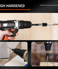 Drill using Spiral Screw Extractor Set With Tungsten Carbide Tip Scriber Pen Left Hand Drill Bits in Cobalt HSS Steel for stripped screws.