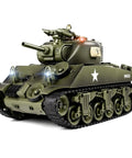 One Eighteen Scale M4A3 Sherman RC Tank With Smoke, LED Lights, Realistic Sound, Fifteen Channel Remote, Recoil Firing Action, Sixty Minute Play Time, Off Road All Terrain Military Toy Ideal Gift For Kids And Adult Collectors in detail view