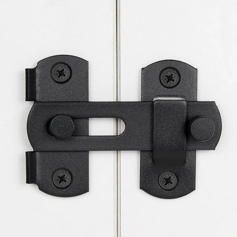 Four Pack Matte Black Stainless Steel Barn Door Latches 2.75 Inch By 2.02 Inch Built To Last Heavy Duty Flip Bi Fold Sliding Door Lock
