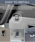 2 Pack Car Sun Visor Clips Replacement Bracket Visor Hook Clips For Cruze 2011 2016 And Verano 2012 2017 Grey ABS Plastic