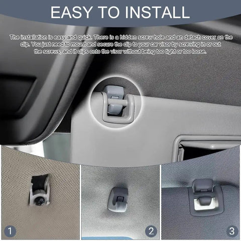 2 Pack Car Sun Visor Clips Replacement Bracket Visor Hook Clips For Cruze 2011 2016 And Verano 2012 2017 Grey ABS Plastic
