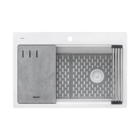 Silicone Bottom Grid Sink Mat For RVG1033 And RVG2033 Single Bowl Epigranite Sinks Gray Durable Non Slip Feet For Heavy Pots