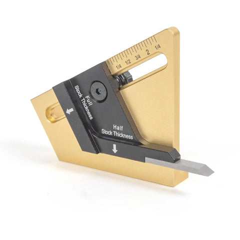 Precision Center Gauge For Woodworking Instantly Finds Half Thickness Of Wood Stock So You Can Set Table Saw Blade Dado And Router Bit Height