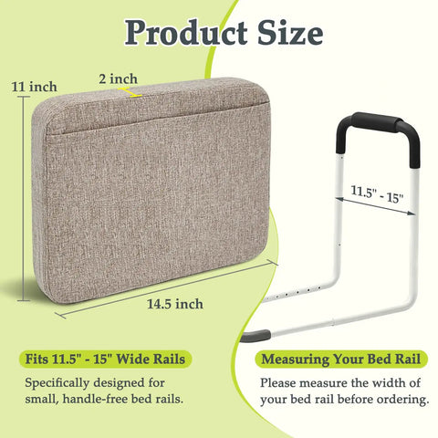 Bed Rail Cushion Pad For Elderly Safety And Comfort Without Rails Soft Foam Cover dimensions and rail compatibility guide