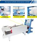 No Sweat Heavy Duty 2 In 1 Heat Shrink Packaging Machine Automatic Film Sealer And Cutter Compact Thermal Tunnel with cylinders.