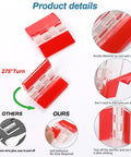 Set Of 4 Clear Acrylic Piano Hinges Self Adhesive For Cabinets And Drawers, 275 Degree Rotation, product details image
