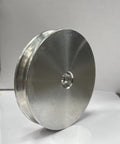 Beefy 3 Inch Aluminum Sheave Pulley With 1/2 Inch Bore For Boat Lifts, Fits 3/16, 1/4, And 5/16 Inch Cables, Silver Finished Aluminum Pulley