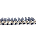 Array of M12 4 Pin Waterproof Male Circular Connector IP67 For Field Wiring Straight Sensor Adapter Workhorse with brass contacts.