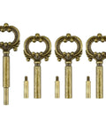 Set Of Four Heavy Duty Brass Finish Lamp Turn Knobs For Retro Lighting Fixtures Featuring Smooth Twist On Off Switches Crafted From Solid Zinc Alloy Hardware That Adds A Pretty Darn Cool Vintage Vibe To Your Home Setup.