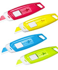 Ceramic Safety Box Cutter With Safety Lock Pocket Sized Magnetic Cardboard Opener For Packages Ultra Sharp Ceramic Blade Rust Resistant Handy Mini Knife 4 Pack, 4 colored cutters