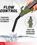 Flow control feature of High Volume Portable Gas Can Pump 2nd Gen With 3.2 GPM Beast Power Suction Refuel From Greater Distances