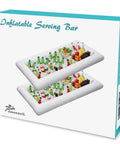 Box with Inflatable Party Bar Cooler And Serving Station For Pool Parties And Picnics Big Foldable Buffet Ice Tray image.