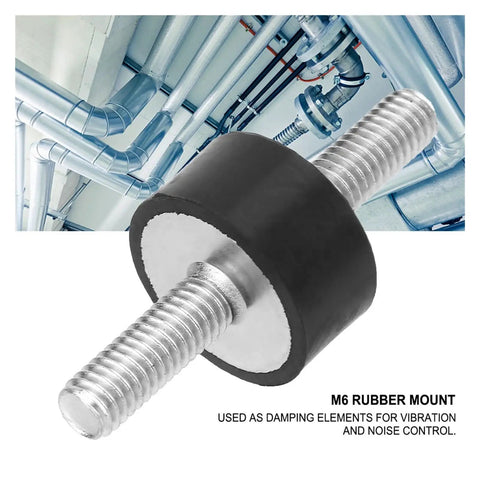 M6 Rubber Anti-Vibration Mount Bobbin Silentblock For Cars Boats And Auto Gear Durable Rubber And Metal Shock Absorber with threaded bolt