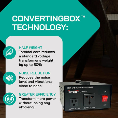 1000 Watt Voltage Converter Transformer Step Up And Down 110V To 220V 220V To 110V Power Converter with efficiency