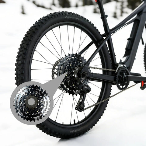 Mountain bike with 7 Speed CS-HG200 Bicycle Cassette 12-32T Sprocket For Mountain And Folding Bikes with anti chain drop design