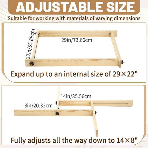 Slick Adjustable Juice Groove Router Jig With 8 Spacers And Four 1/4 Inch Shank Bits size chart showing adjustable dimensions.