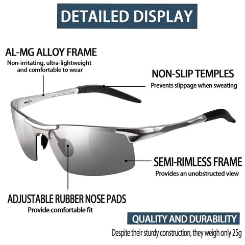 Next Level Hella Comfortable Photochromic Sunglasses For Men Game Changing Day And Night Auto Darkening Driving Glasses With Z87 Certified Safety Rating And Premium Anti Glare Lens Technology For Supreme Road Visibility And Crystal Clear Vision All Day