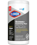 Screen Sanitizing Wipes For Electronics Bleach Free Cleaning Wipes With Citrus Scent 75 Count container front view