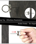 Archery Target Pins 304 Stainless Steel Pro Grade Rugged Rustproof with ergonomic finger loop being inserted into target