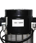 LifeSupplyUSA central vacuum motor, black metal housing, 120V 1200W label, wired.