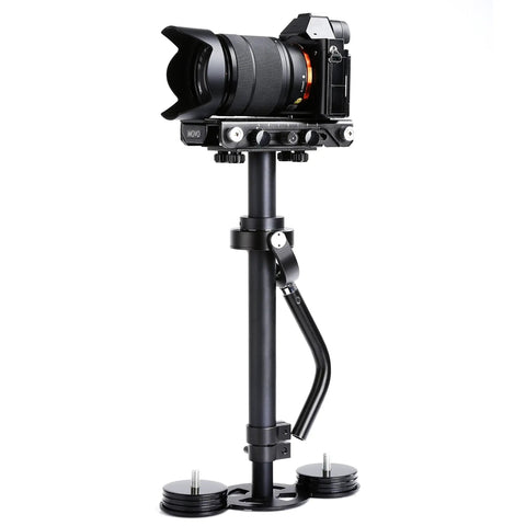 Telescoping Video Stabilizer System With Quick Release Plate And Micro Balancing For DSLRs And Camcorders Up To Four Point Four Pounds Three Axis Gimbal side view