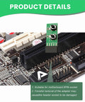 9 Pin Reset And Power Switch Board Adapter on desktop PC motherboard showing 9 and 10 pin header compatibility.
