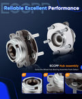 Front Wheel Hub Bearing Assembly For Nissan Altima 2007 Through 2013 2.5L FWD Left And Right Pair OE 513294 ABS Compatible