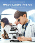 Student using Compound Microscope Kit For Adults And Students With 100X-2000X Magnification, High Power Biological Microscope