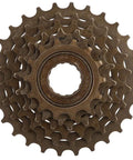 Close-up of Six Speed Freewheel 14T-28T Wear-Resistant Bicycle Cassette for Mountain Bike Replacement Sprocket Kit