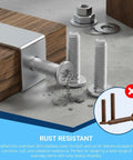 3360Pcs All In One M2 M3 M4 M5 Stainless Steel Ultra Low Flat Head Hex Socket Cap Screws Kit in use on wood