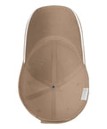 Top view of Classic Unisex Trucker Cap With Curved Brim And Adjustable Back Strap In Natural Color For Men And Women