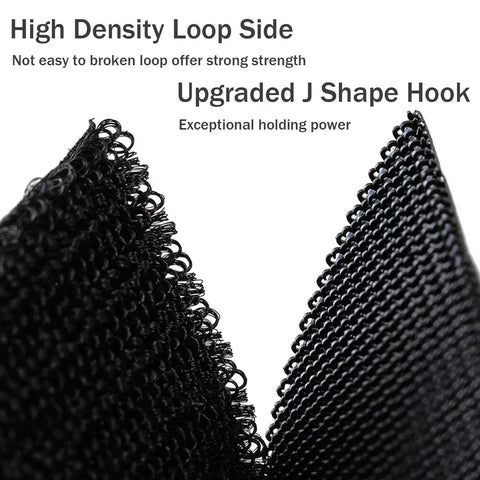 High density loop side of Premium Sew On Hook And Loop Strips 3/4 Inch Wide By 5 Yards Long Black Nylon Fastener Tape.