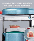 Pro Grade Dental Vacuum Forming Machine With Heavy Duty Vacuum Suction And Symmetrical Heating System For Precise Thermoformed Molds Steel Ball Precision Technology Blue, dental mold tray
