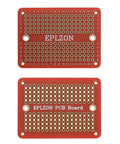 Red Solderable Breadboard PCB Set With Gold-Plated Contacts For DIY Electronics Projects Ideal For Arduino Nano ESP8266 NodeMCU Soldering Includes 5 Full-Size Boards And 2 Mini Boards For Prototyping, showing two red boards with grid layout.