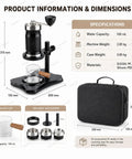Portable Hand Crank Espresso Maker Kit With Secure Base Stand And Adjusting Pressure Settings Great For Campgrounds Roadtrips Or Garage Sessions Where You Just Want A Solid Cup Of Joe Anytime, dimensions and specifications.