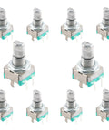 EC11 Rotary Encoder Switch Set 10 Pack 15mm Digital Potentiometer with 5 Pins D Shaft Nut and Washer included