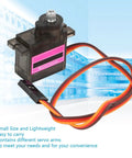 5 Pack Heavy Duty 9g Micro Servo Motor Featuring Upgraded Metal Gears And Double Ball Bearings For Rc Trucks Boats Helicopters And Crawlers built with a compact design and wires.