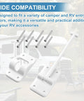 Top Shelf Six Inch T Style Entry Door Keeper Holds Your Camper Or Rv Outer Wall Tight While Keeping The Main Entrance Free For Hot Grills And Weekend Campouts, includes hardware for easy installation.