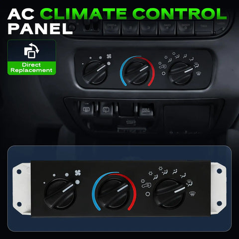 Jeep Wrangler TJ Climate Control Panel AC Heater Module With Blower Motor Switch Replacement OE 55037473AB fits 1999-2004