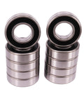 10 Pcs 6200-2RS Deep Groove Ball Bearings With Dual Rubber Seals 10X30X9mm Pre Lubricated High Speed Low Noise Long Lasting