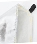 Detail of Badass Flame Resistant Heat Shield Arm Sleeves For Mechanics showing aluminum foil outer and padded interior.