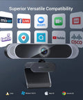 Top Shelf 4K Webcam Packs Sony Autofocus Sensor To Drop Crisp 8MP Video Built In Dual Mic And Quick Slide Privacy Shield on desktop.