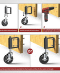 Installation guide for Heavy Duty Gate Caster With Spring Loaded Wheel, Swivel Gate Wheel for Wooden Gates and Fences, 220 Lbs Capacity