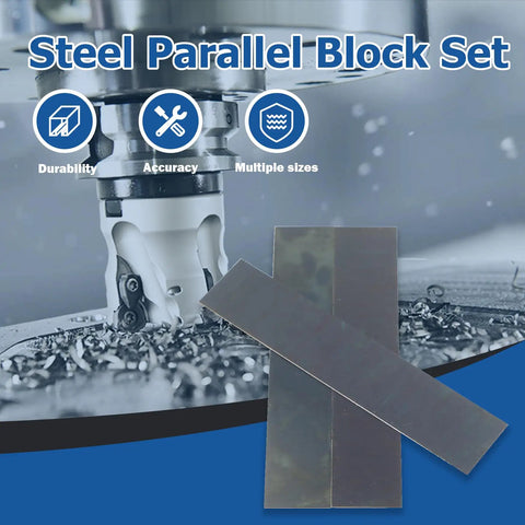 Parallel Block Set For Machinists, 20 Pairs, One Thirty-Second Inch Steel, 0.0001 Inch Precision, Hardened And Stress Relieved Tool Steel, Includes Durable Case, Pro Grade Quality For Tight Tolerances And Accurate Setups
