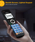 Top Shelf Five Handset Landline Phone System That Straight Up Blocks Spam Calls features a backlit screen and lighted keypad.