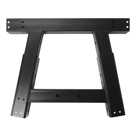 Heavy Duty Folding Engine Hoist And Cherry Picker Shop Crane frame with black steel construction for portable hydraulic lifts.